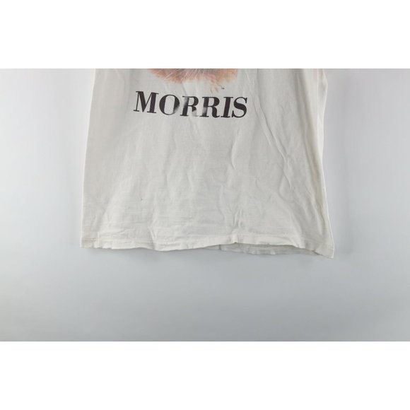 Vintage 70s Mens Medium 9Lives Morris the Cat Spell Out Short Sleeve T-Shirt USA - Picture 3 of 10